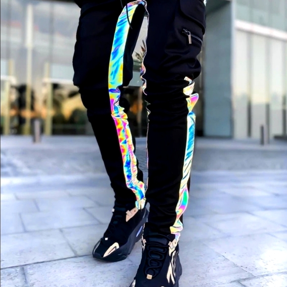 Mens Causual Otaku Reflective Joggers - Picture 1 of 6